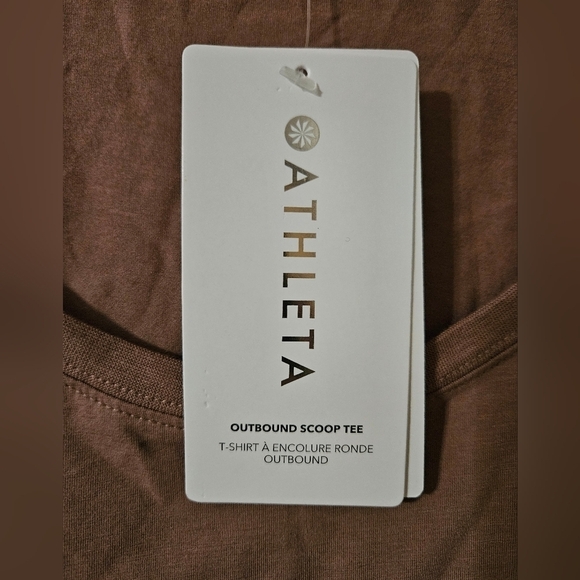 #199 Athleta 3X Outbound Scoop Tee in Rustic Tan - Picture 4 of 5